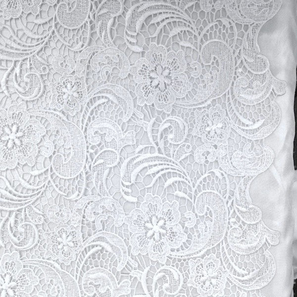 White Sunflower Guipure French Venice Lace - Image 5