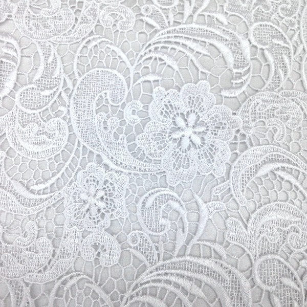 White Sunflower Guipure French Venice Lace - Image 6