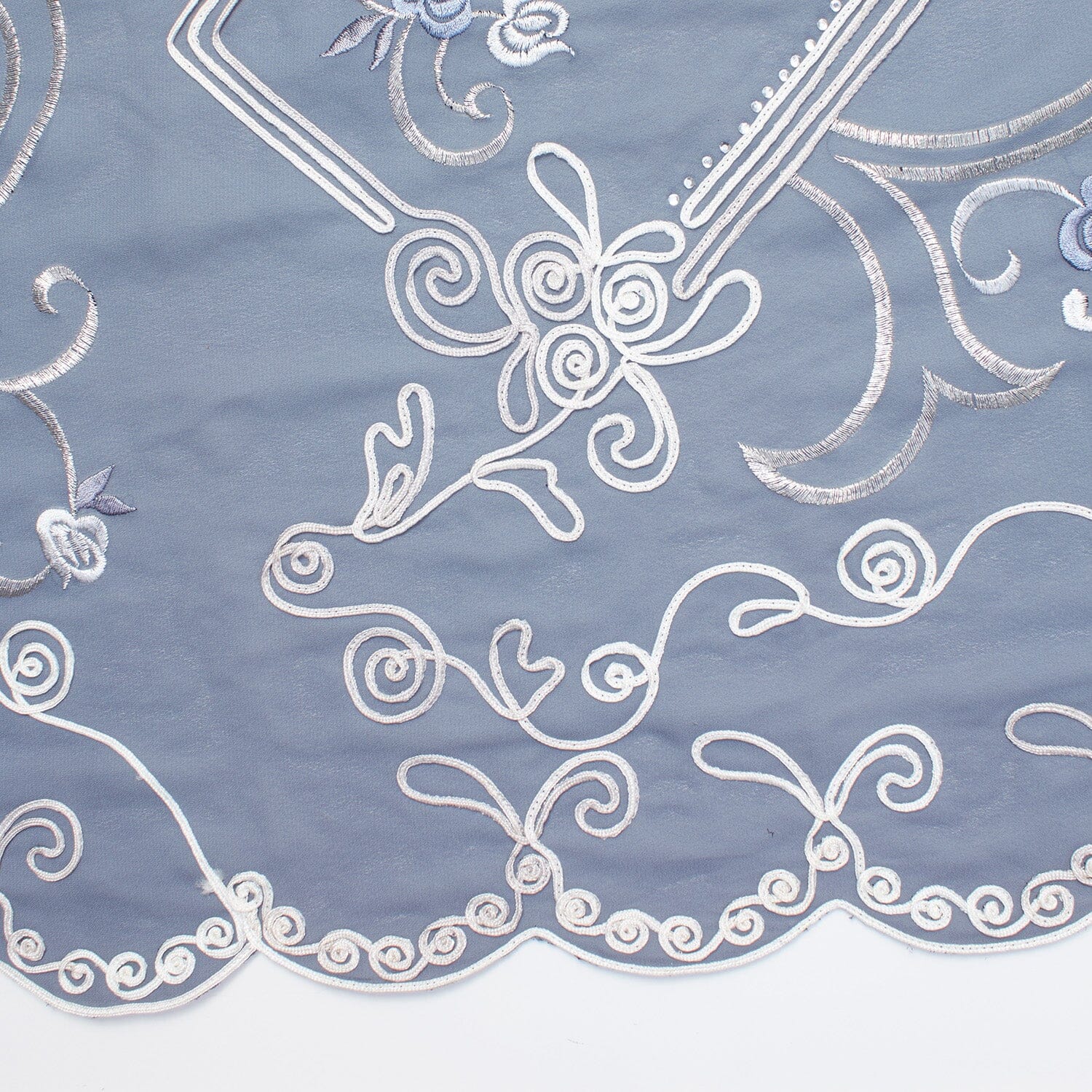 Corded Floral Embroidery On Georgette - Image 6