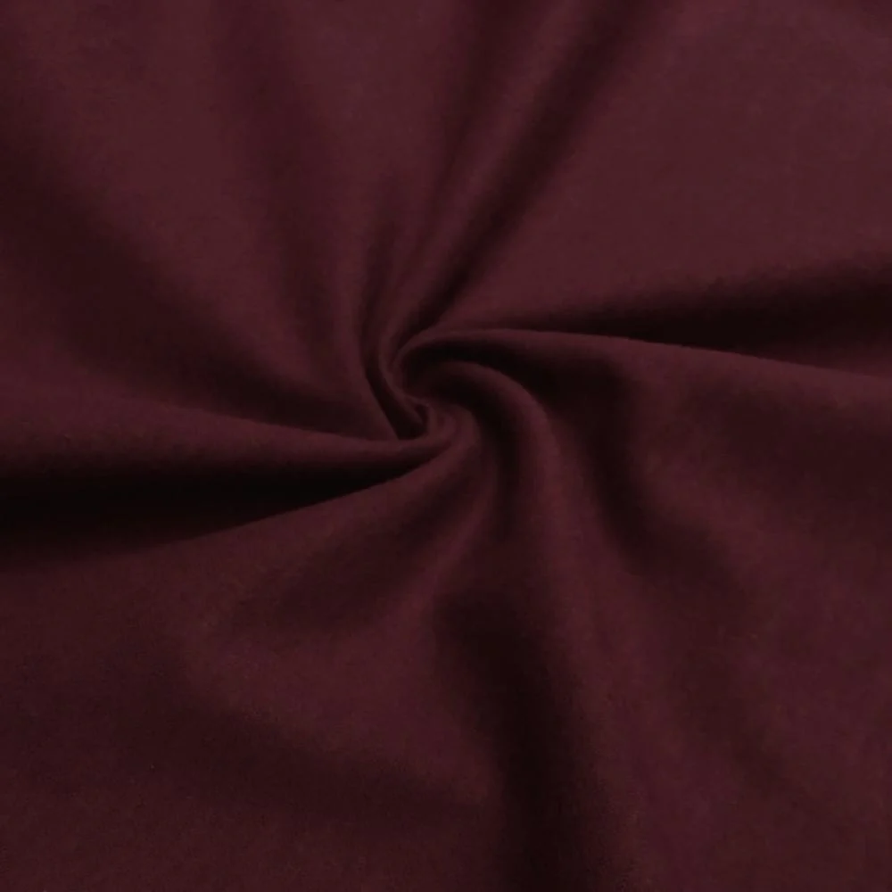 Cotton Flannel Rod Pocket Curtains - Burgundy - Image 3