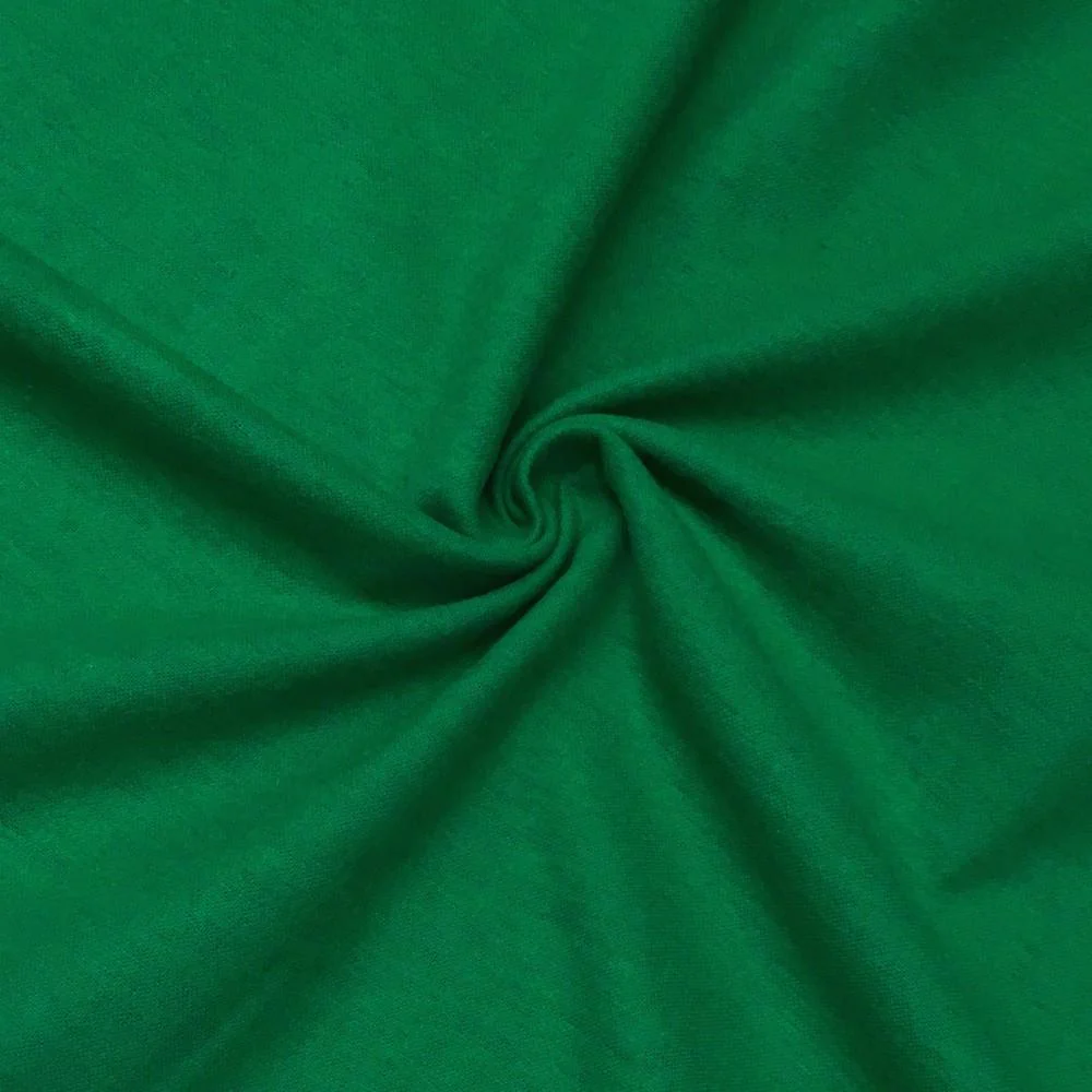 Cotton Flannel Rod Pocket Curtains - Kelly Green - Image 3
