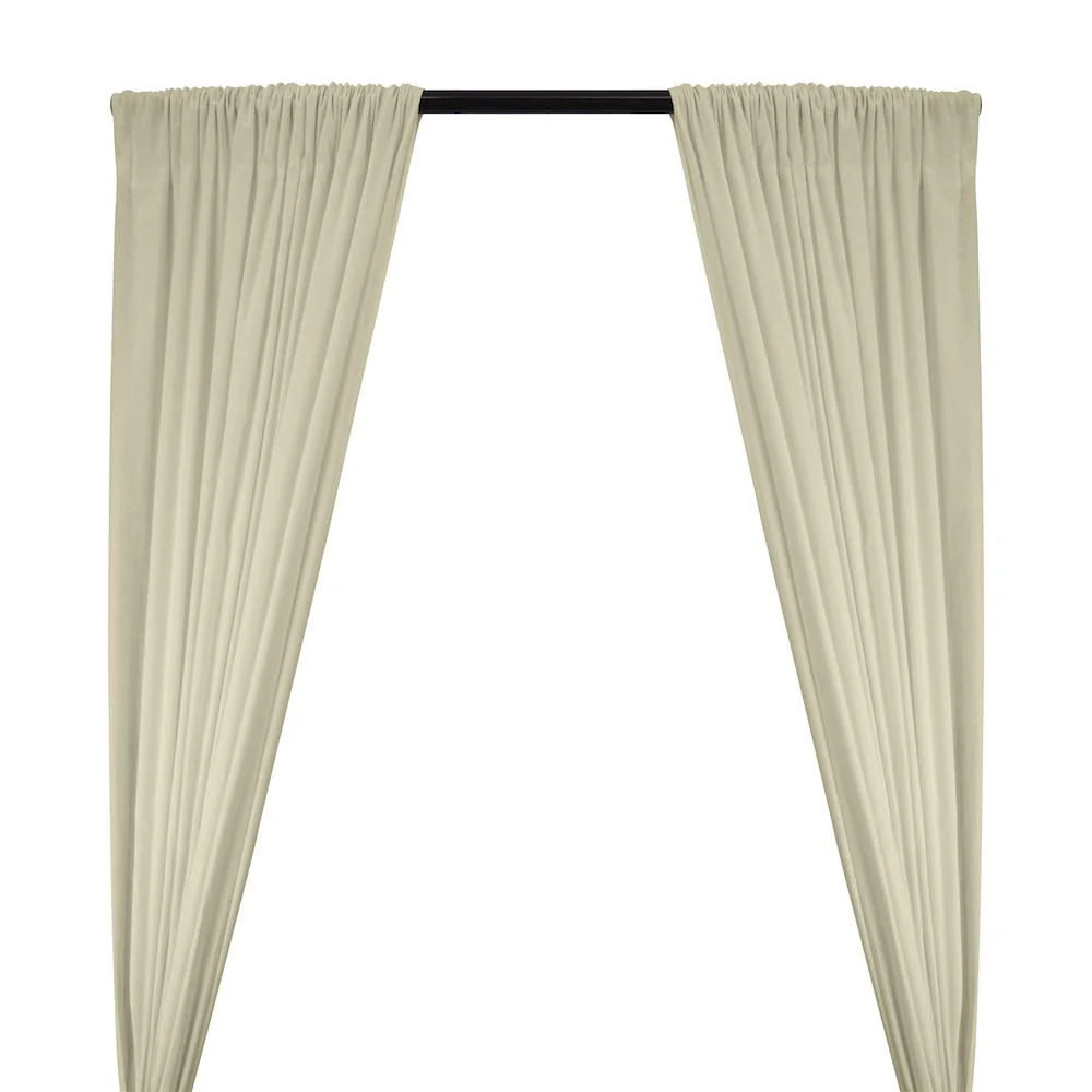 Cotton Flannel Rod Pocket Curtains - Natural
