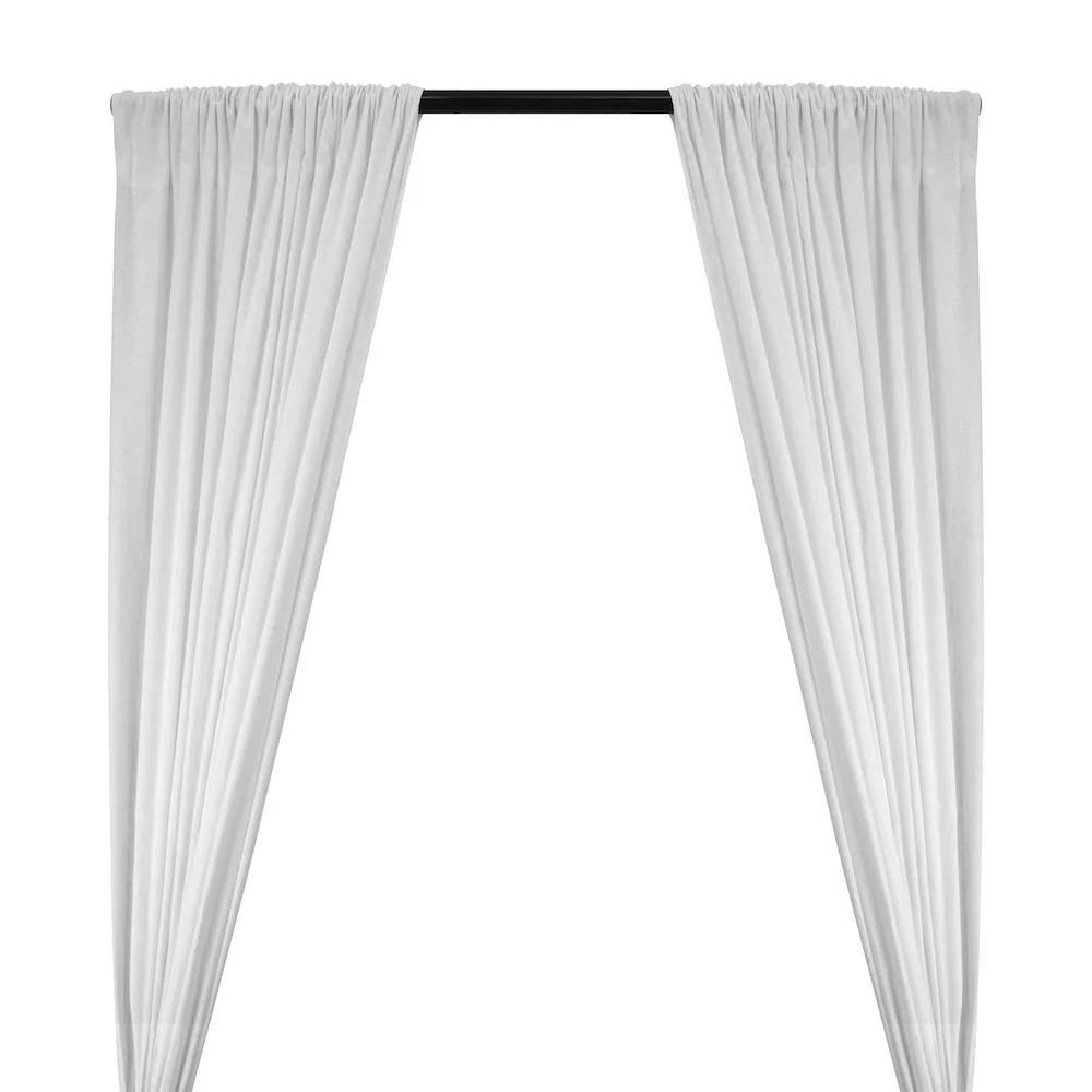 Cotton Flannel Rod Pocket Curtains (All Colors Available) - White