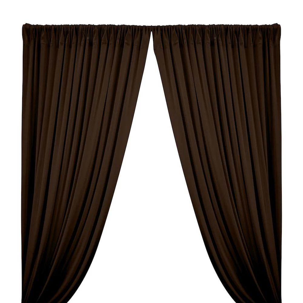Cotton Jersey Rod Pocket Curtains - Brown