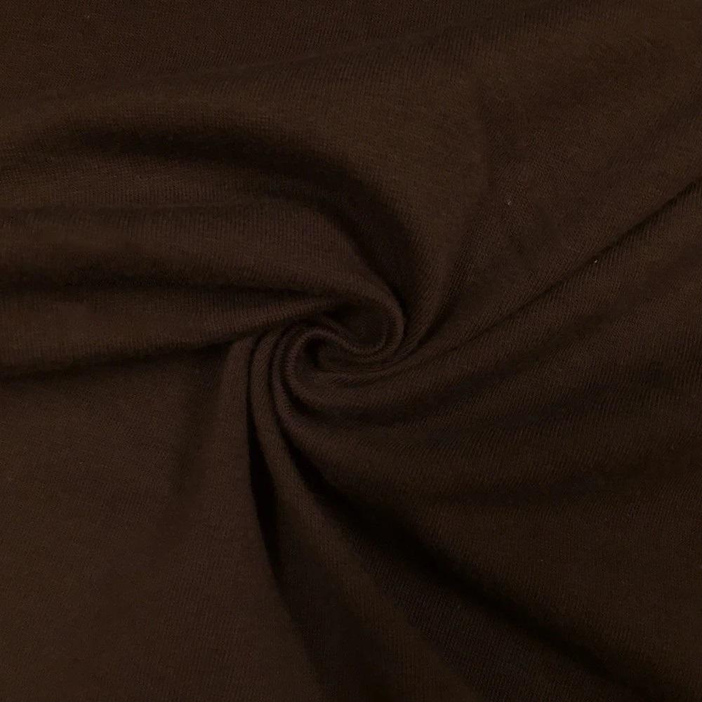 Cotton Jersey Rod Pocket Curtains - Brown - Image 3