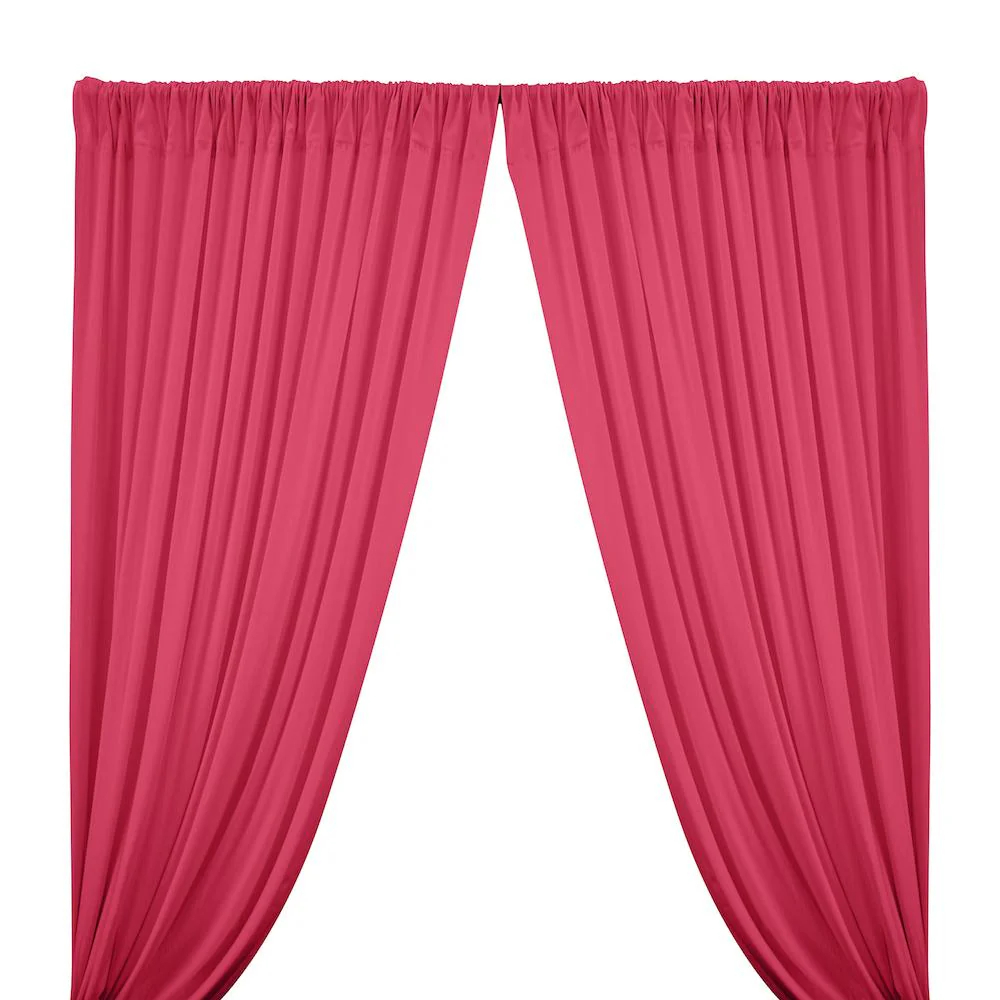Cotton Jersey Rod Pocket Curtains - Fuchsia