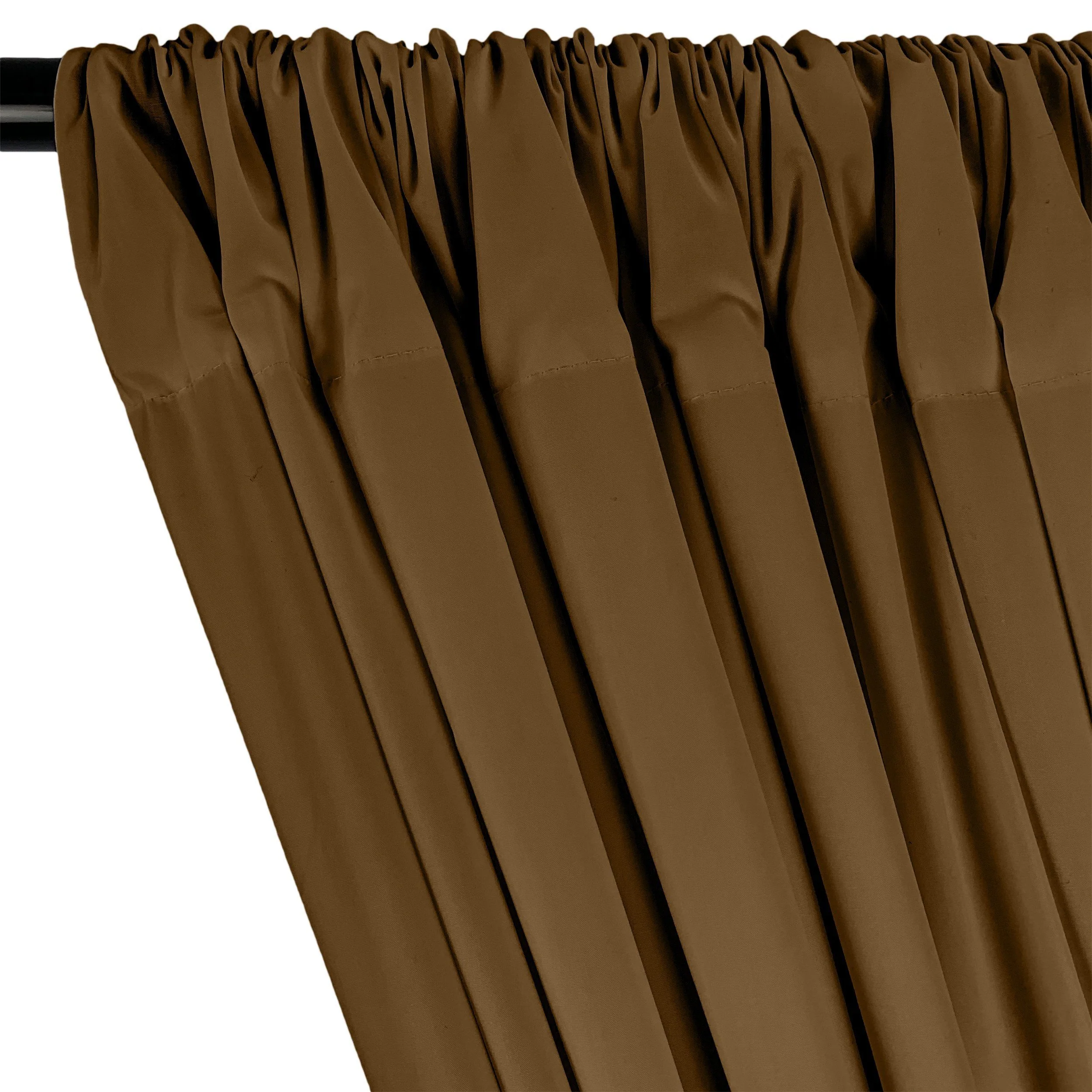 Cotton Polyester Broadcloth Rod Pocket Curtains - Dark Gold - Image 2