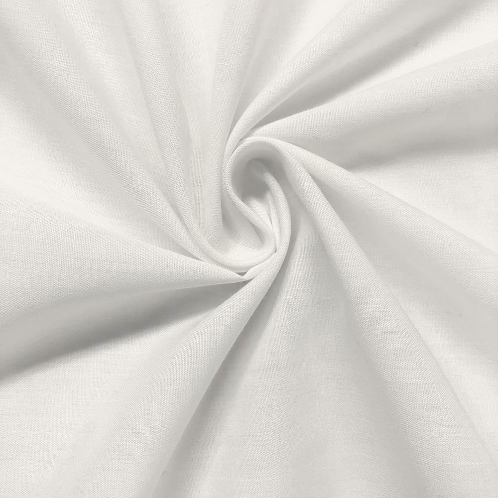 Cotton Polyester Broadcloth Rod Pocket Curtains (All Colors Available) - White - Image 3