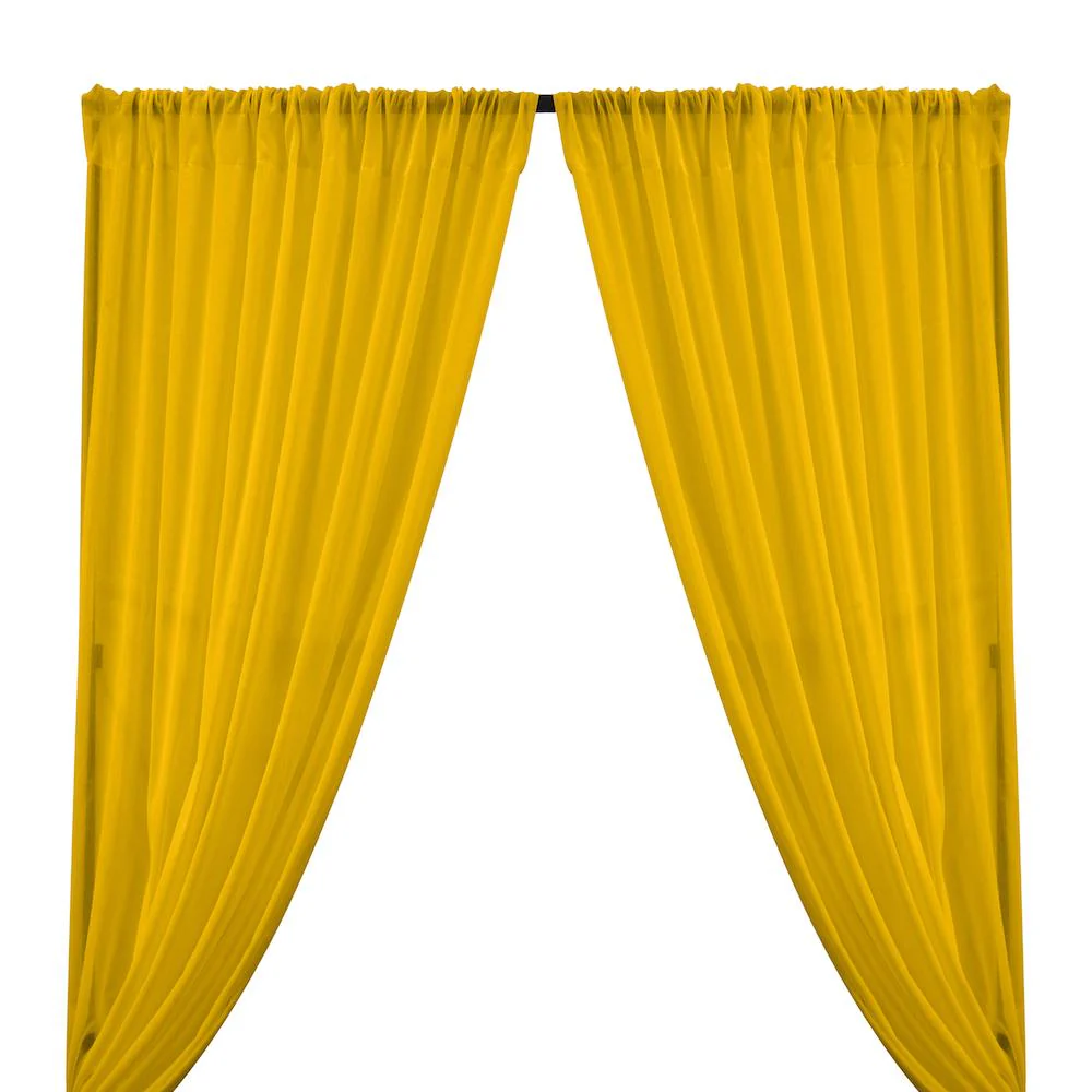 Cotton Voile Rod Pocket Curtains - Sunflower