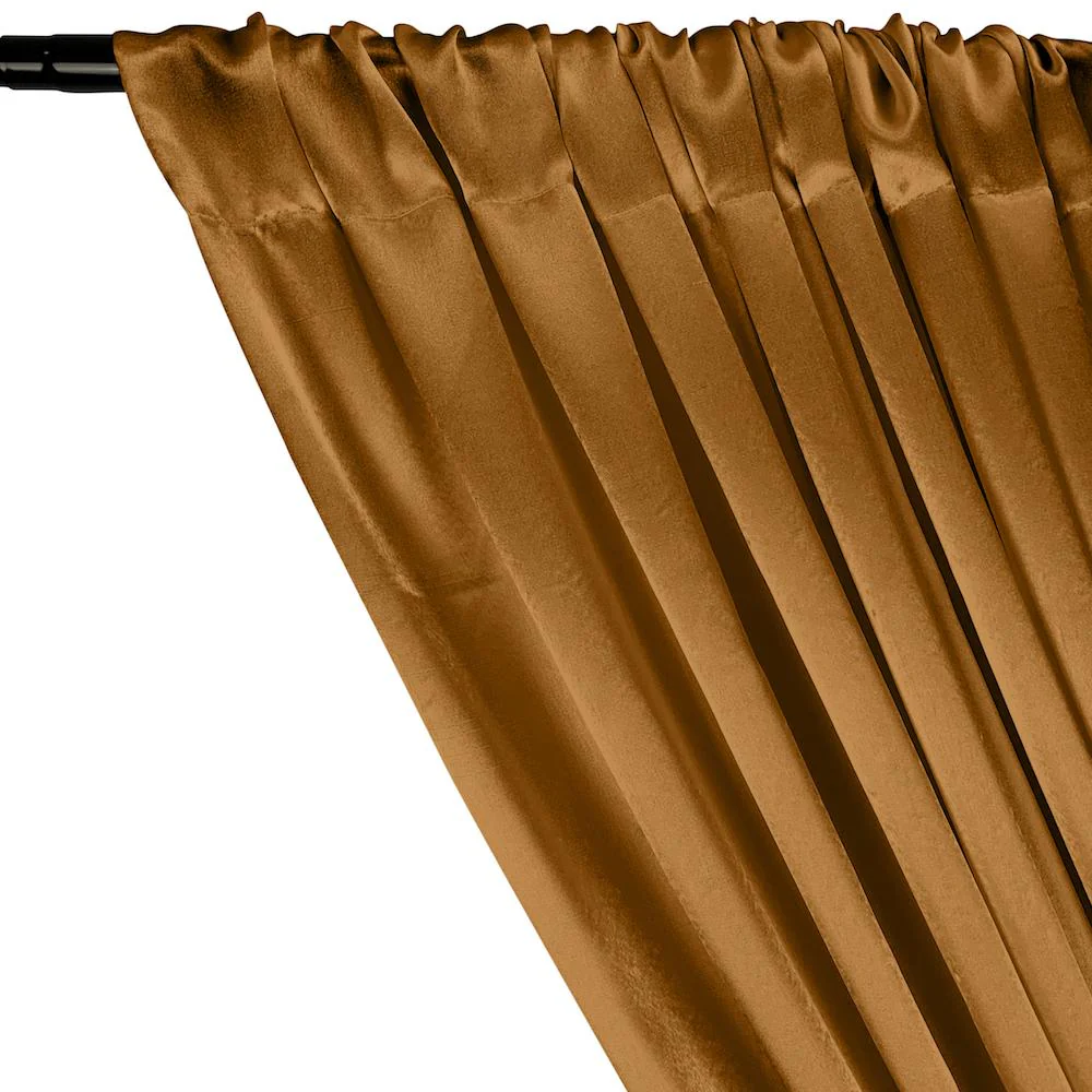 Crepe Back Satin Rod Pocket Curtains - Antique Gold - Image 2