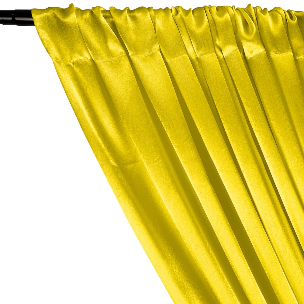 Crepe Back Satin Rod Pocket Curtains - Neon Yellow - Image 2