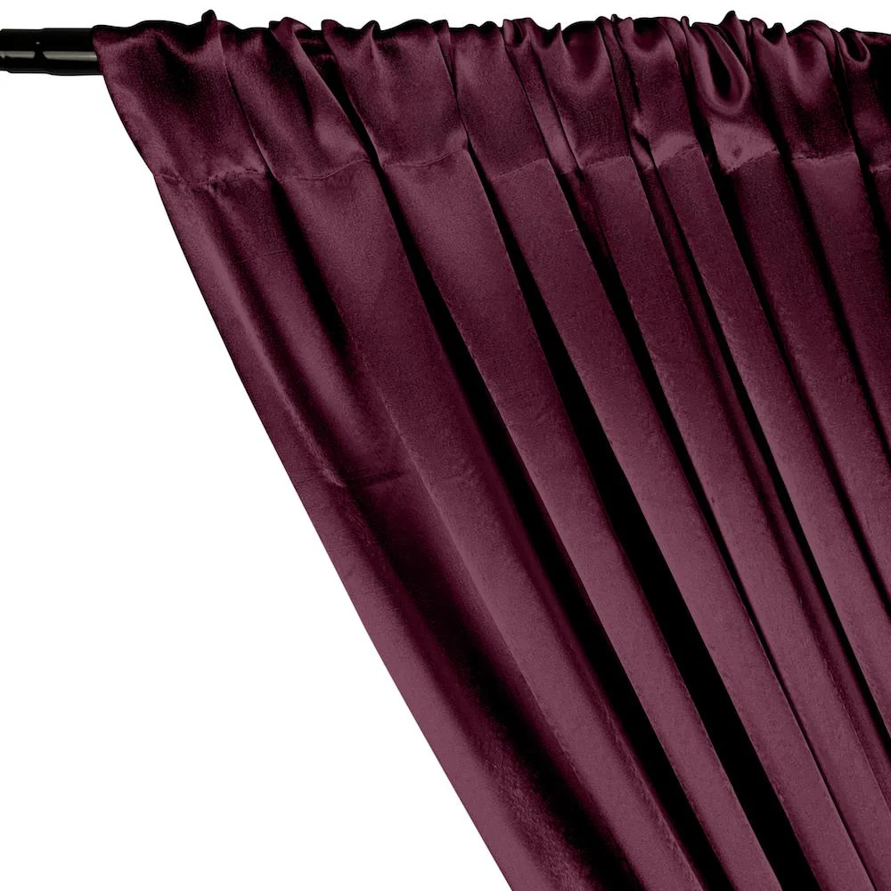 Crepe Back Satin Rod Pocket Curtains - Plum - Image 2