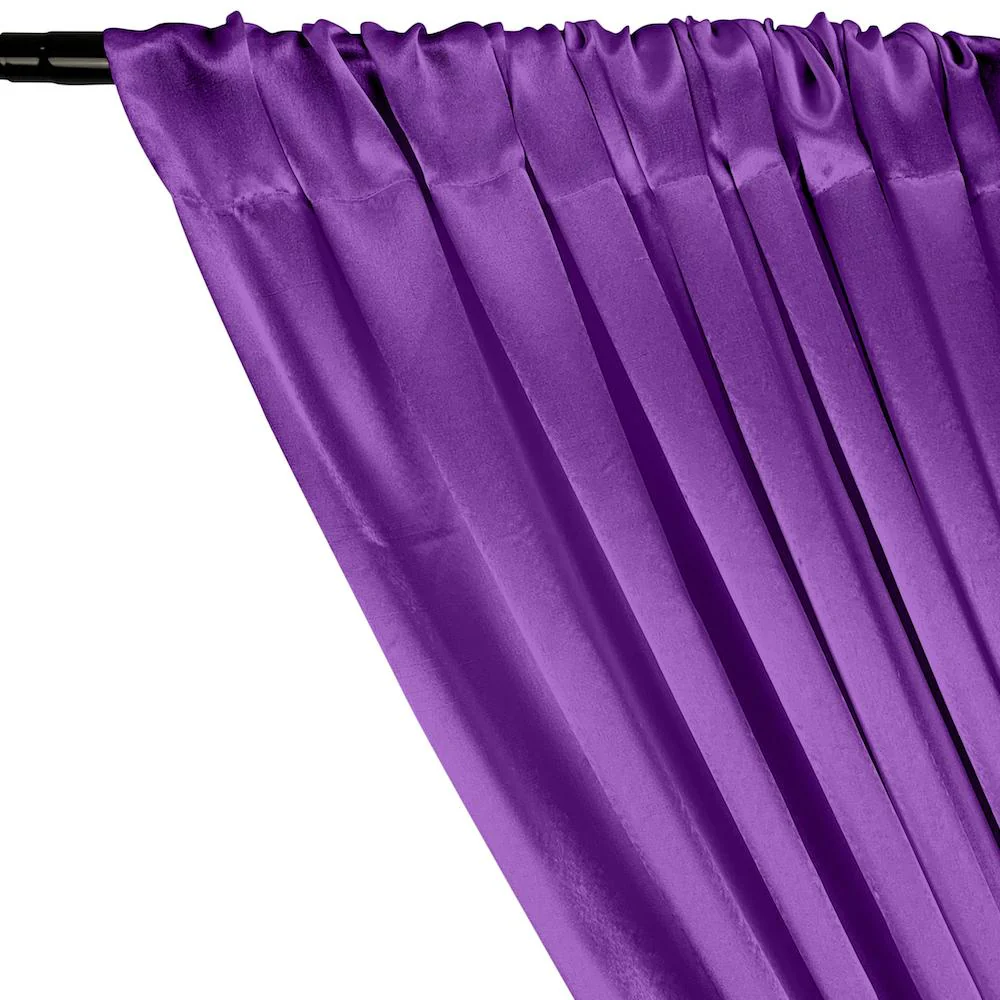 Crepe Back Satin Rod Pocket Curtains - Violet - Image 2