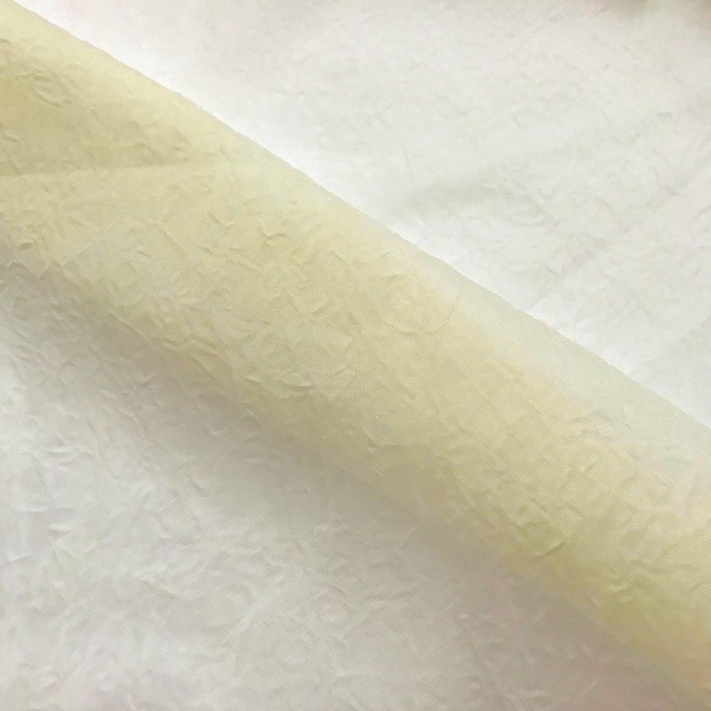 Crushed Sheer Voile Rod Pocket Curtains - Beige - Image 3