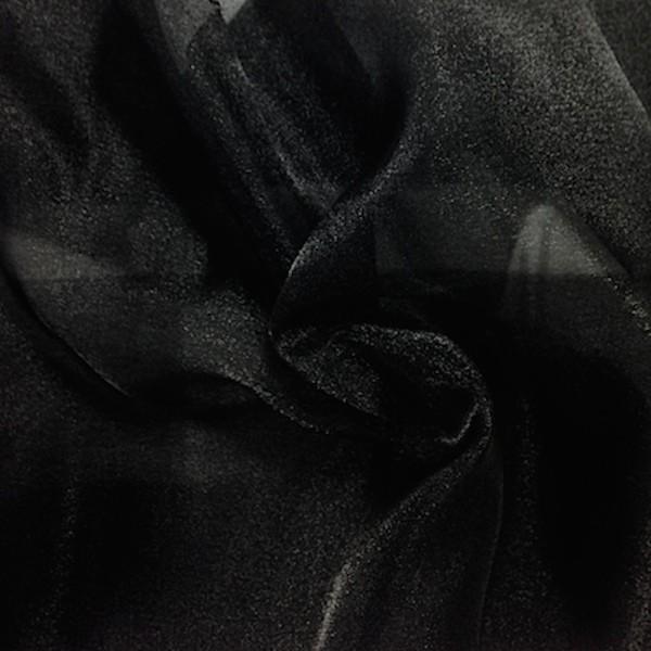 Crystal Organza Rod Pocket Curtains - Black - Image 3