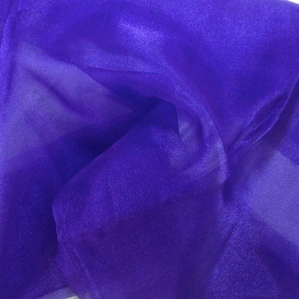 Crystal Organza Rod Pocket Curtains - Deep Purple - Image 3