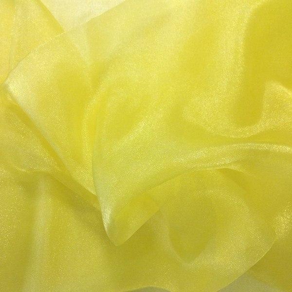 Crystal Organza Rod Pocket Curtains - Lemon - Image 3