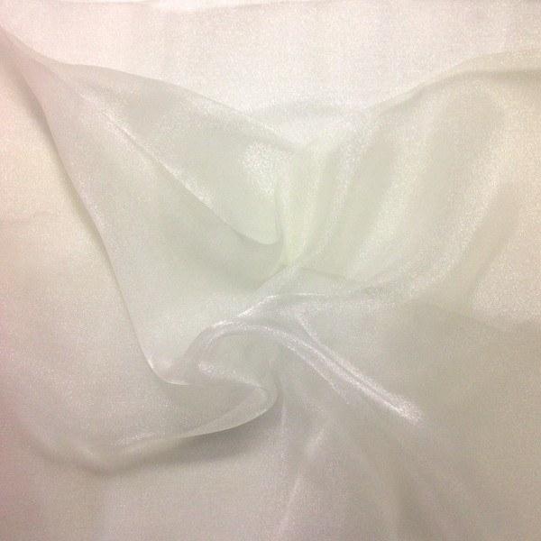 Crystal Organza Rod Pocket Curtains - Off White - Image 3