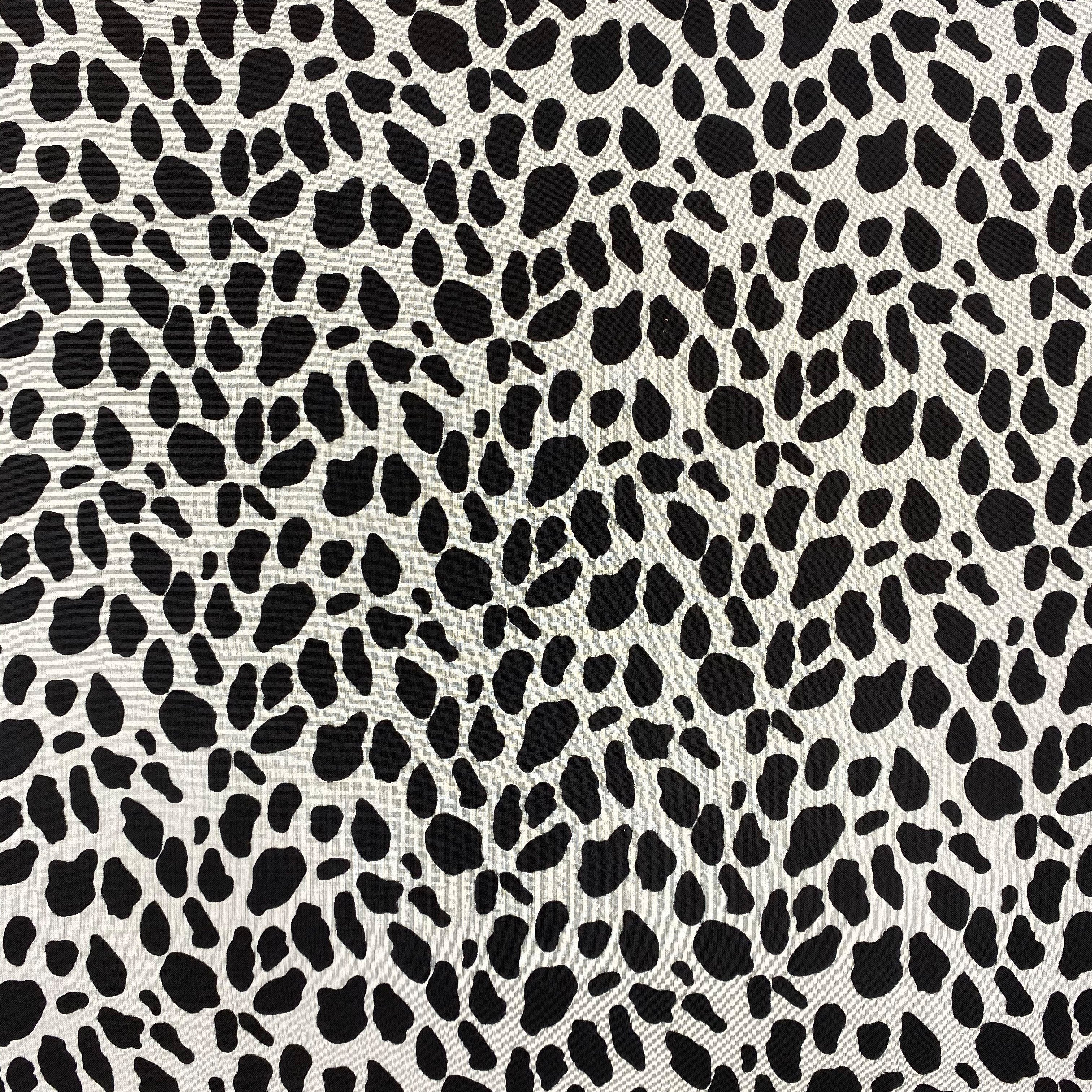 Dalmatian Spotted Print Chiffon