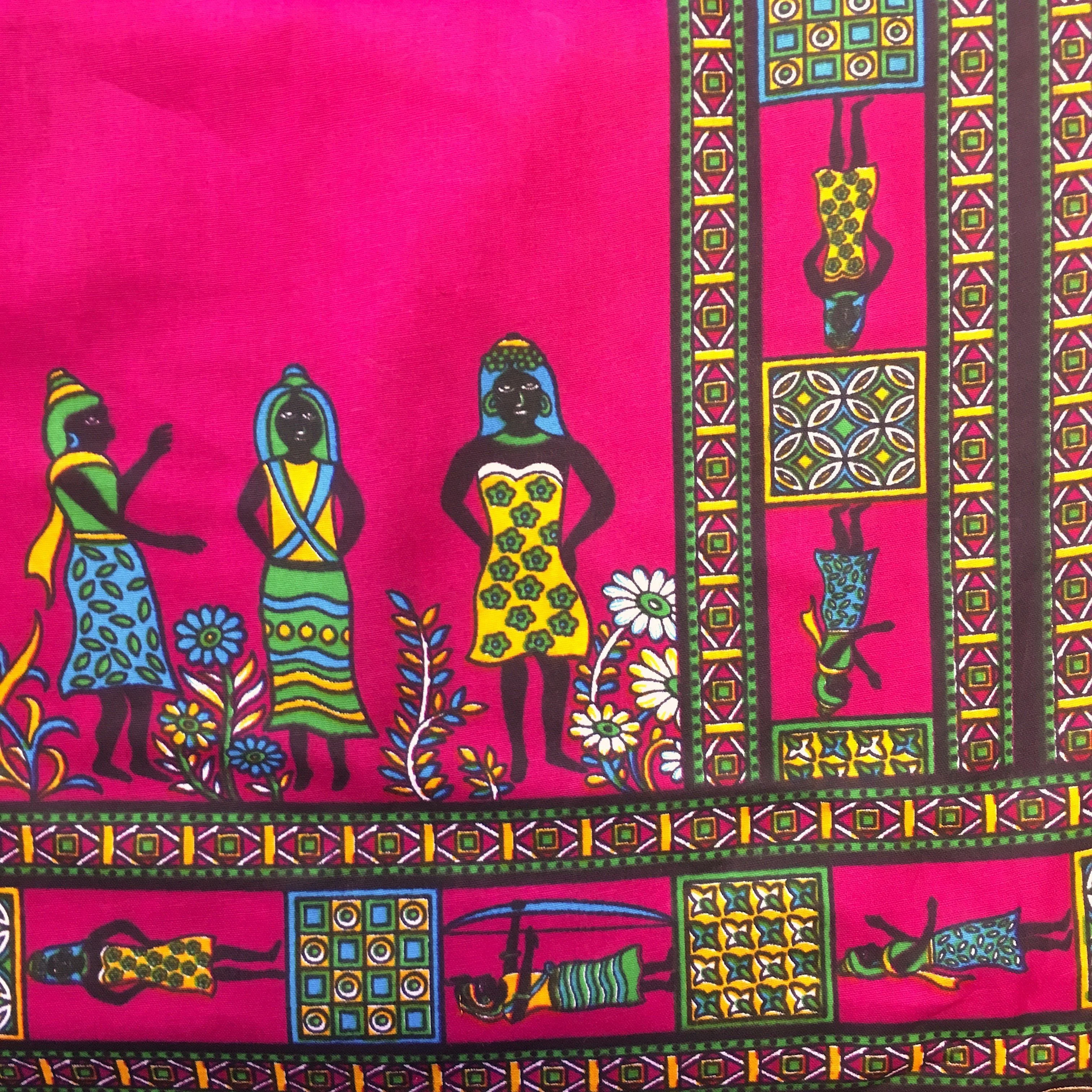 Dashiki Angelina African Print - Fuchsia - Image 3