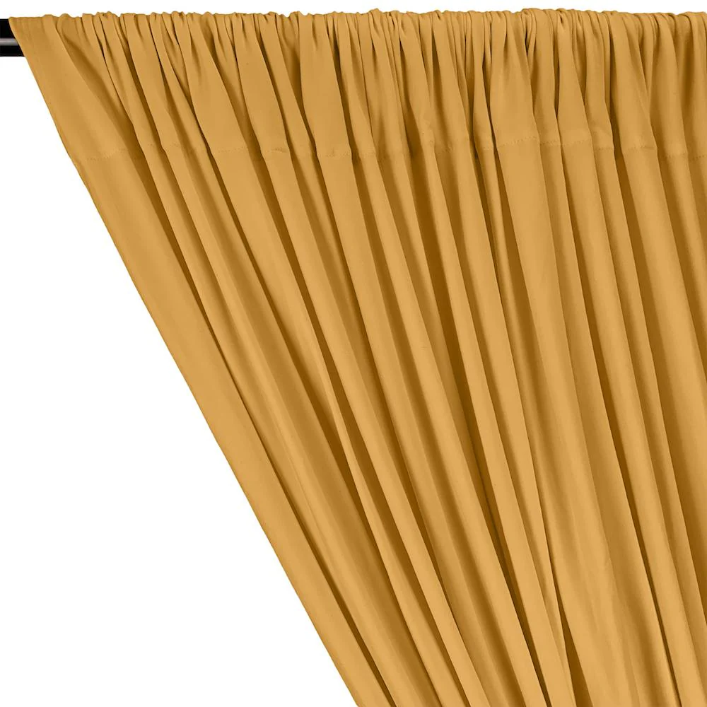DTY Double-Sided Brushed Rod Pocket Curtains - Gold - Image 2