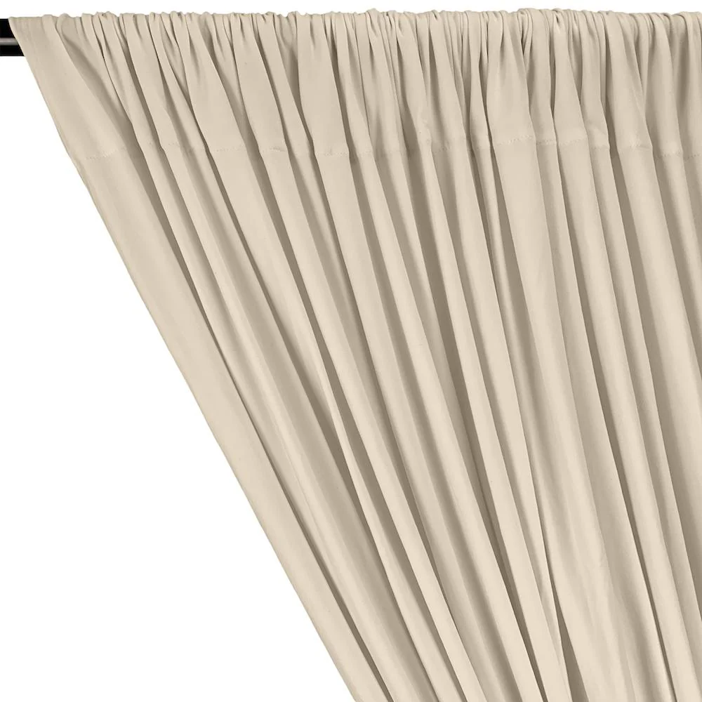 DTY Double-Sided Brushed Rod Pocket Curtains - Ivory - Image 2