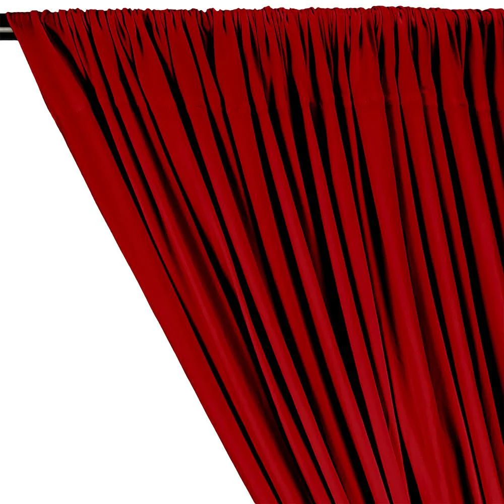 DTY Double-Sided Brushed Rod Pocket Curtains - Red - Image 2