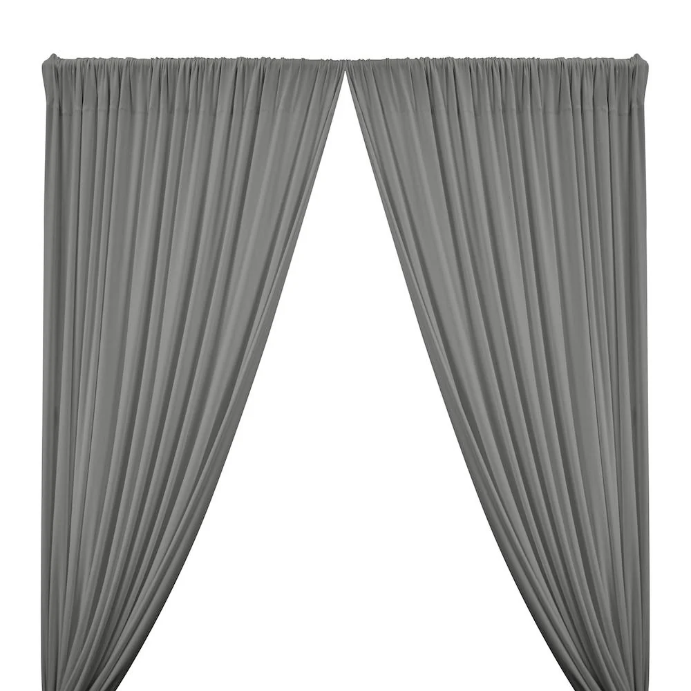 DTY Double-Sided Brushed Rod Pocket Curtains - Silver