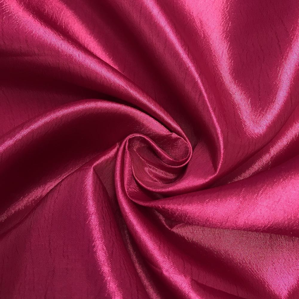 Extra Wide Nylon Taffeta Rod Pocket Curtains - Fuchsia - Image 3