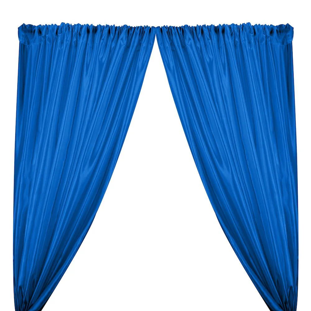Extra Wide Nylon Taffeta Rod Pocket Curtains - Turquoise