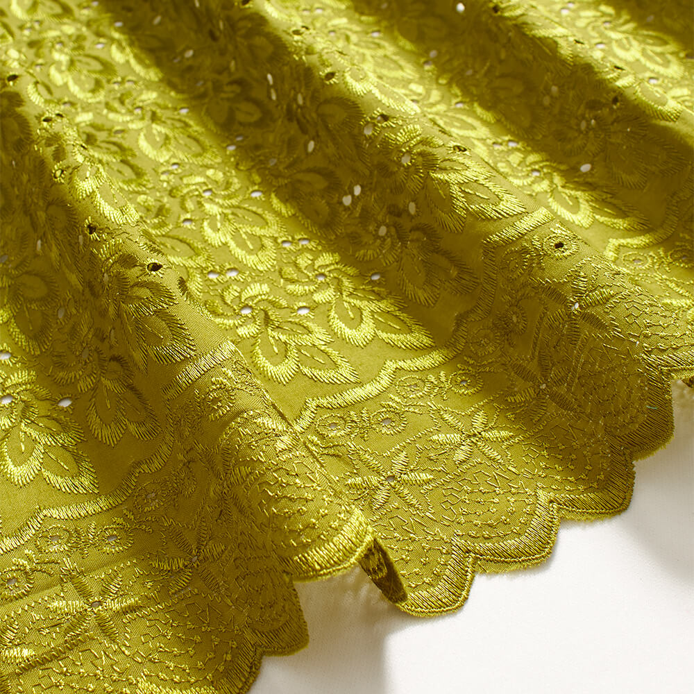 Eyelet Floral Embroidery Fabric - Image 27