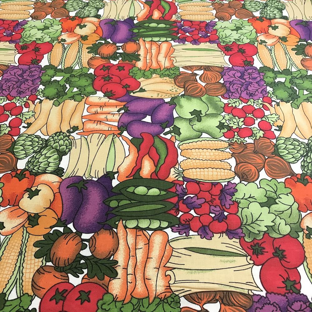 Farmers Market Ivory Printed Cotton