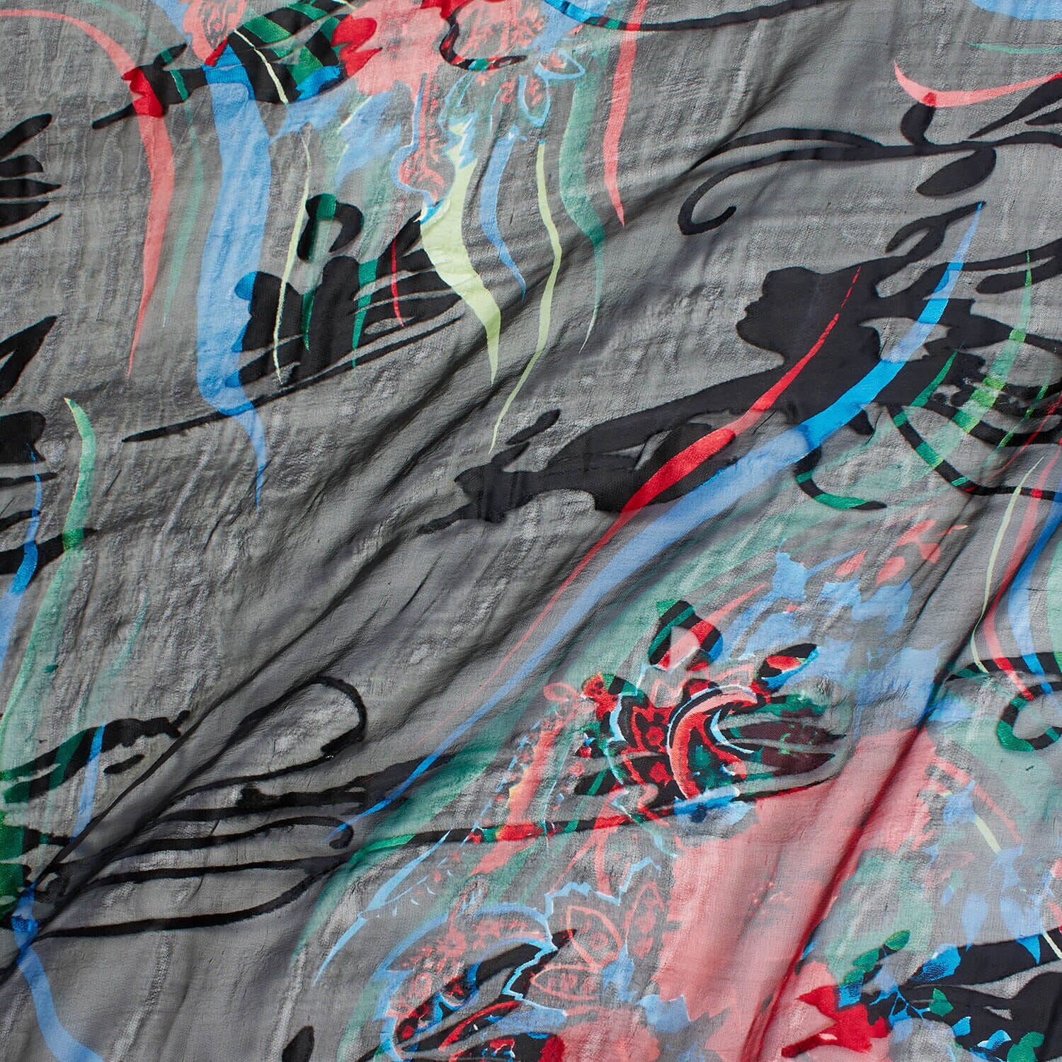 Floral Burnout Printed Silk Chiffon - Image 11
