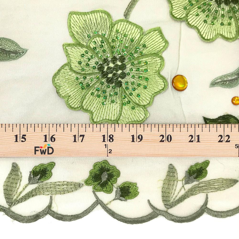 Floral Patch Gem & Sequins Embroidery - Image 4