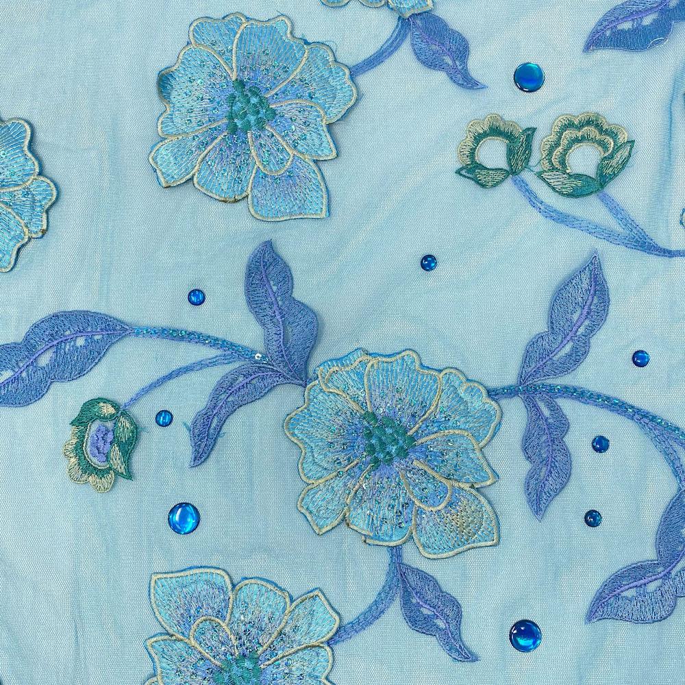 Floral Patch Gem & Sequins Embroidery - Image 5
