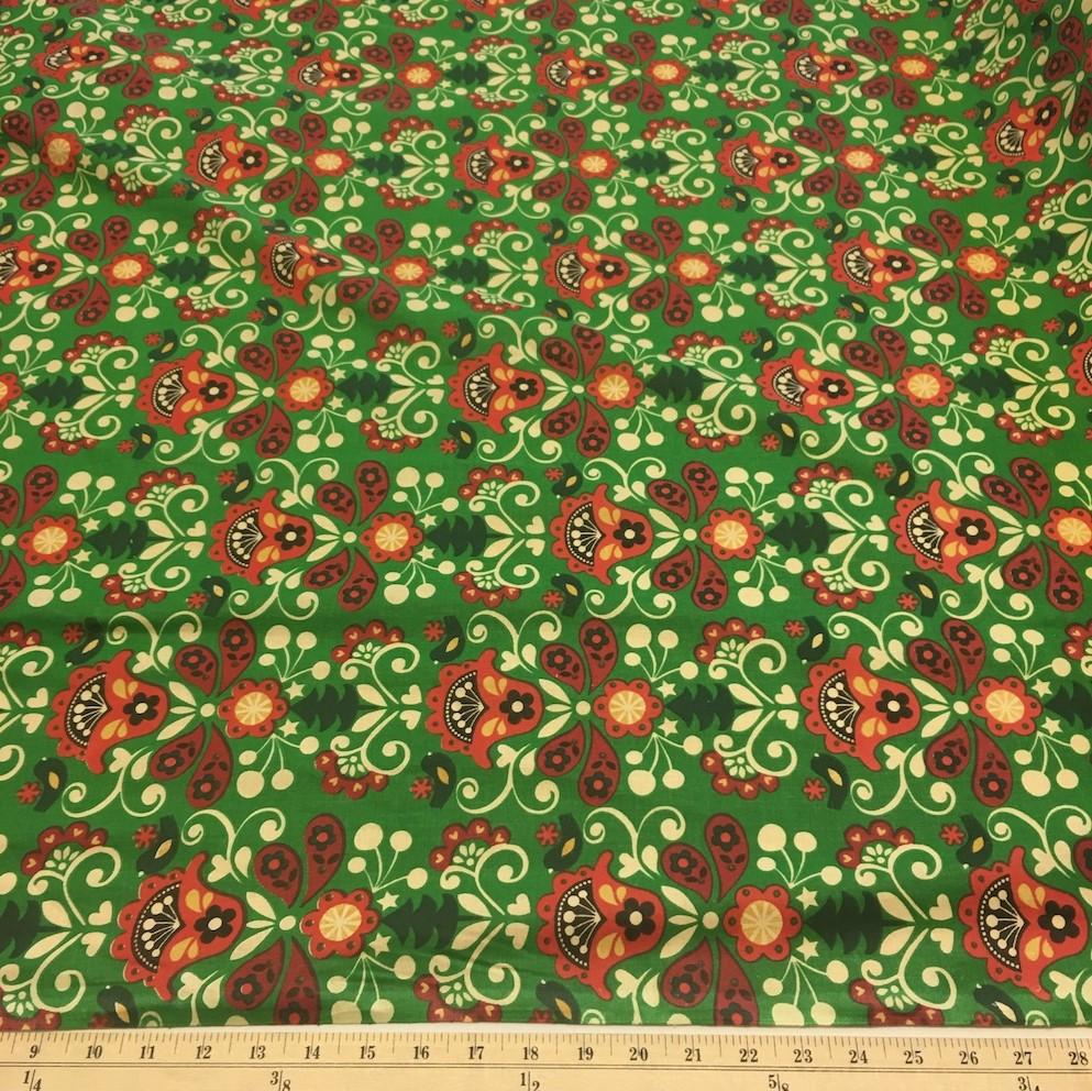 Folklore Green Printed Cotton - Image 3