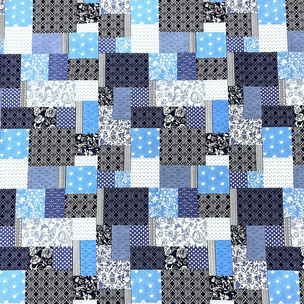 Foulard Patch Blue Print Sheeting - Image 2