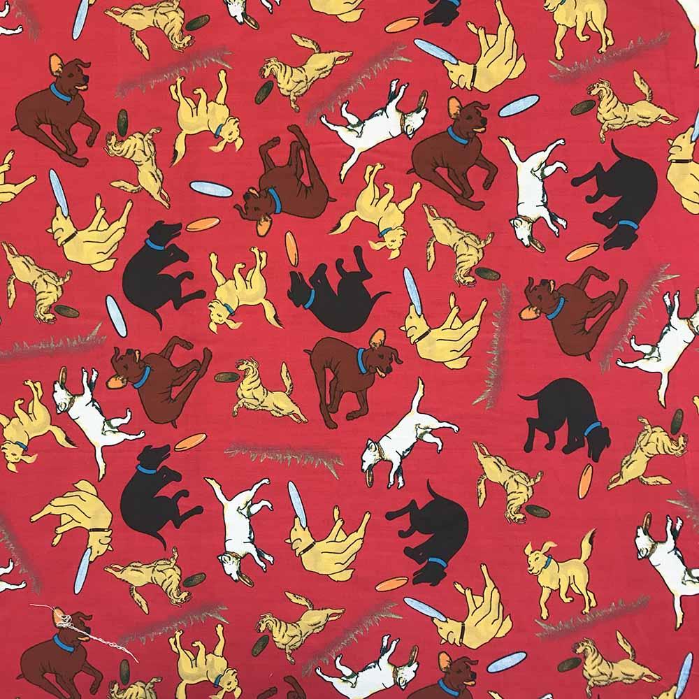 Frisbee Red Print Broadcloth