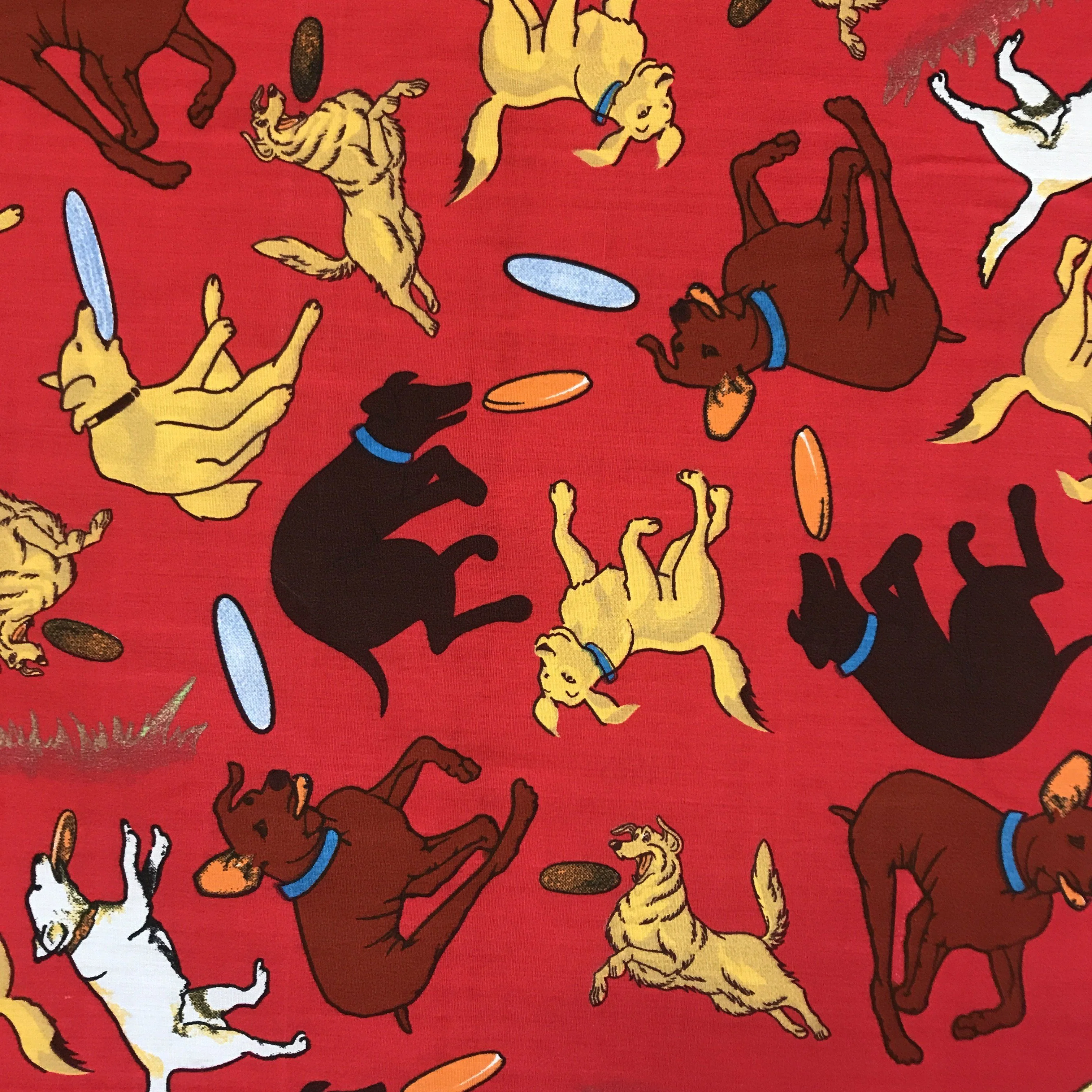 Frisbee Red Print Broadcloth - Image 2