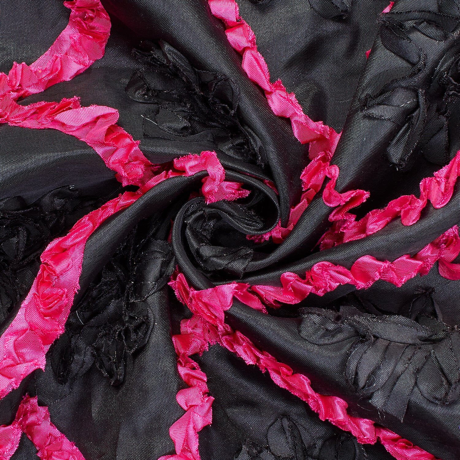 Fuchsia Ogee Black Rosette - Image 2