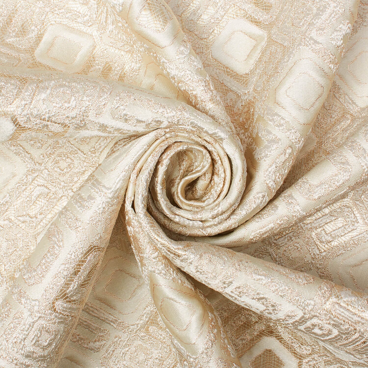 Geometric Square Extra Wide Metallic Upholstery Jacquard - Image 3