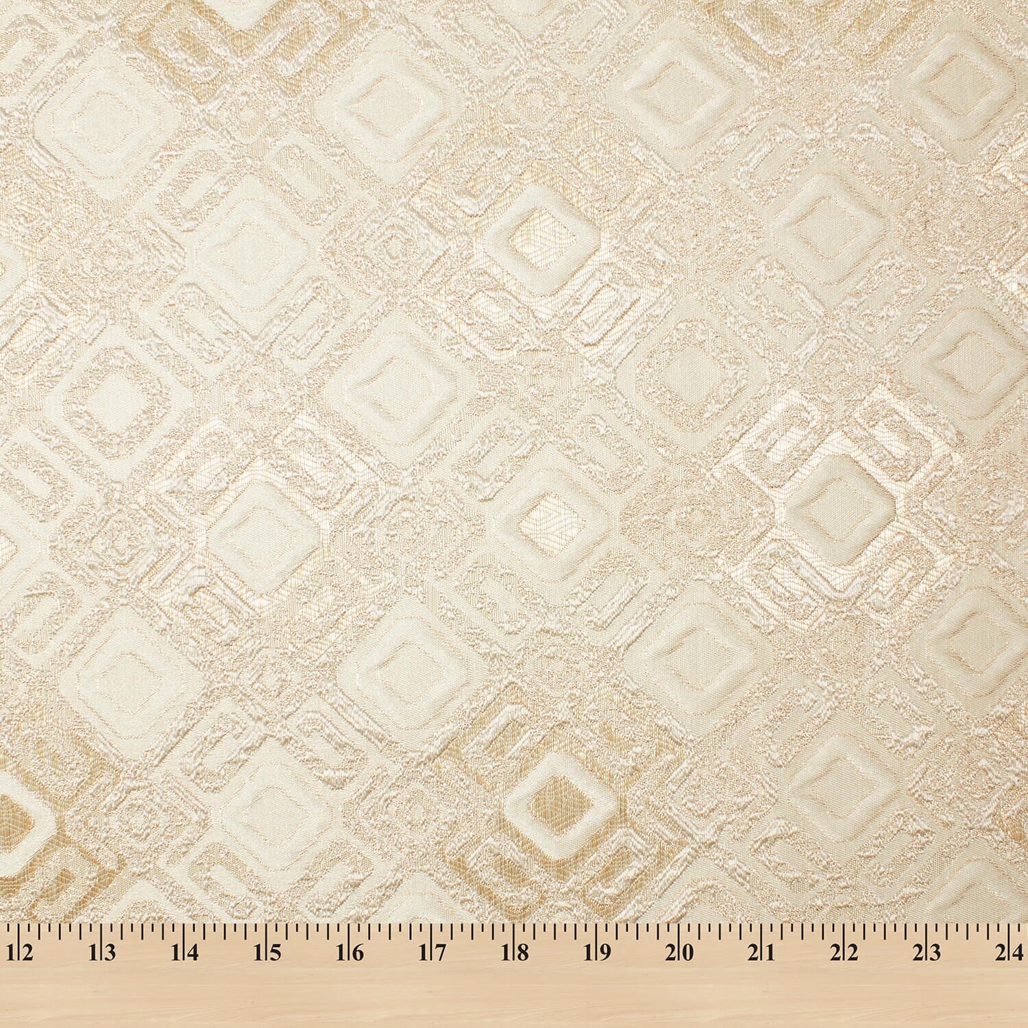 Geometric Square Extra Wide Metallic Upholstery Jacquard - Image 5
