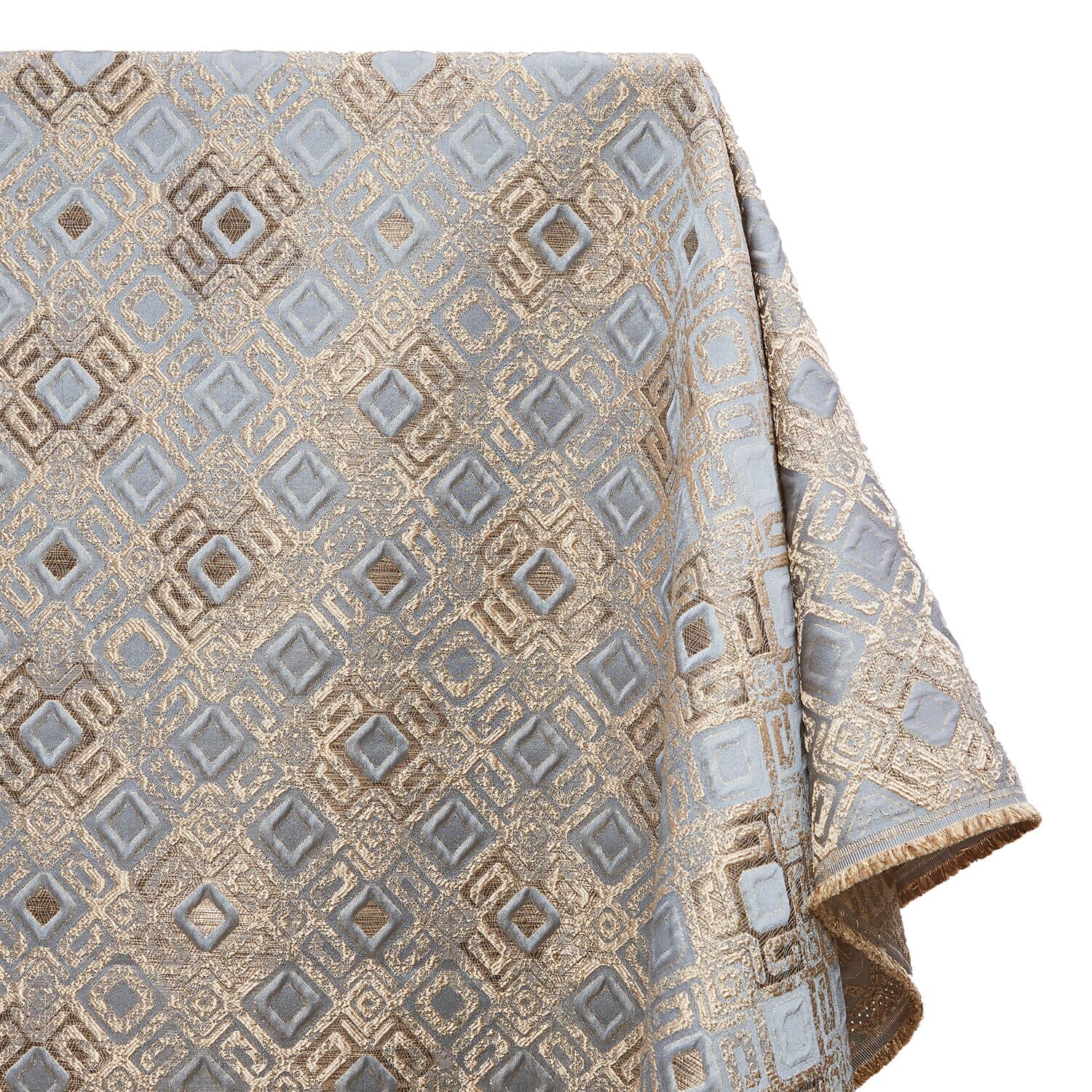 Geometric Square Extra Wide Metallic Upholstery Jacquard - Image 6