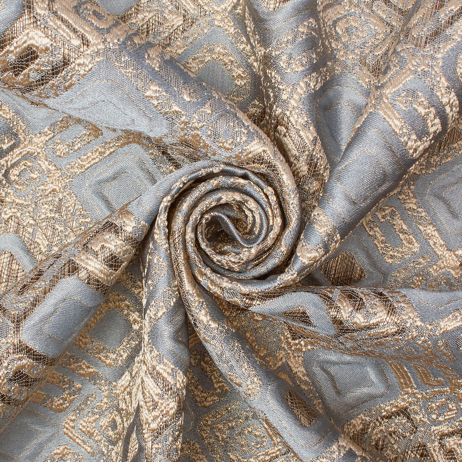 Geometric Square Extra Wide Metallic Upholstery Jacquard - Image 7