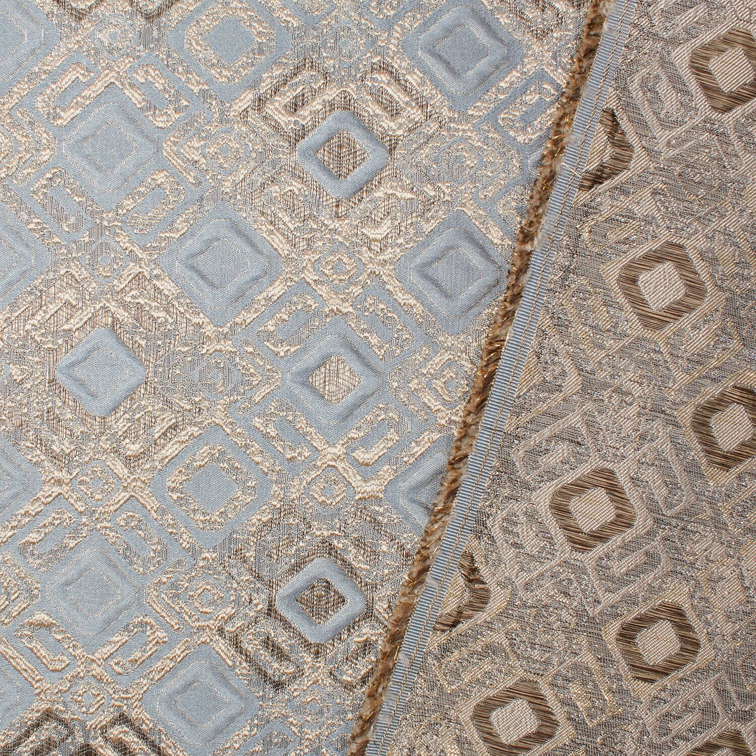 Geometric Square Extra Wide Metallic Upholstery Jacquard - Image 8