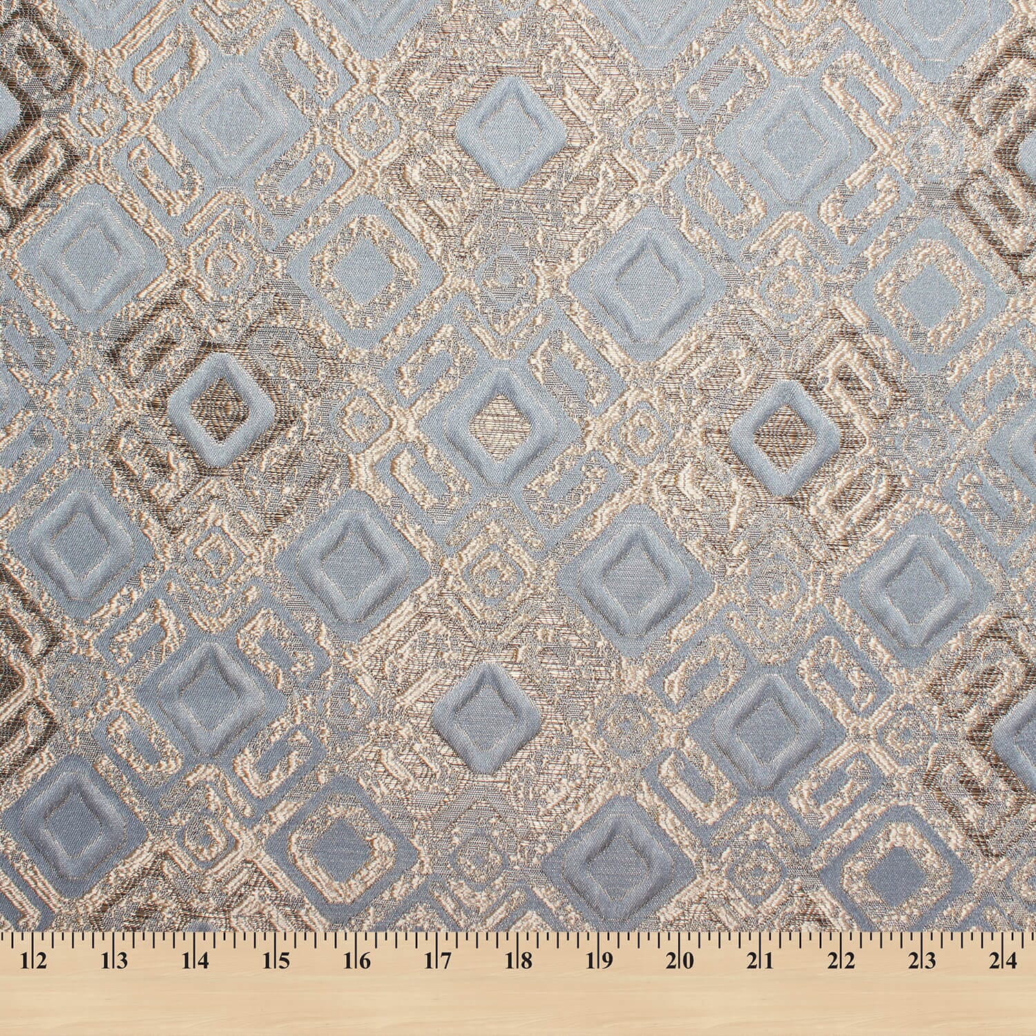 Geometric Square Extra Wide Metallic Upholstery Jacquard - Image 9