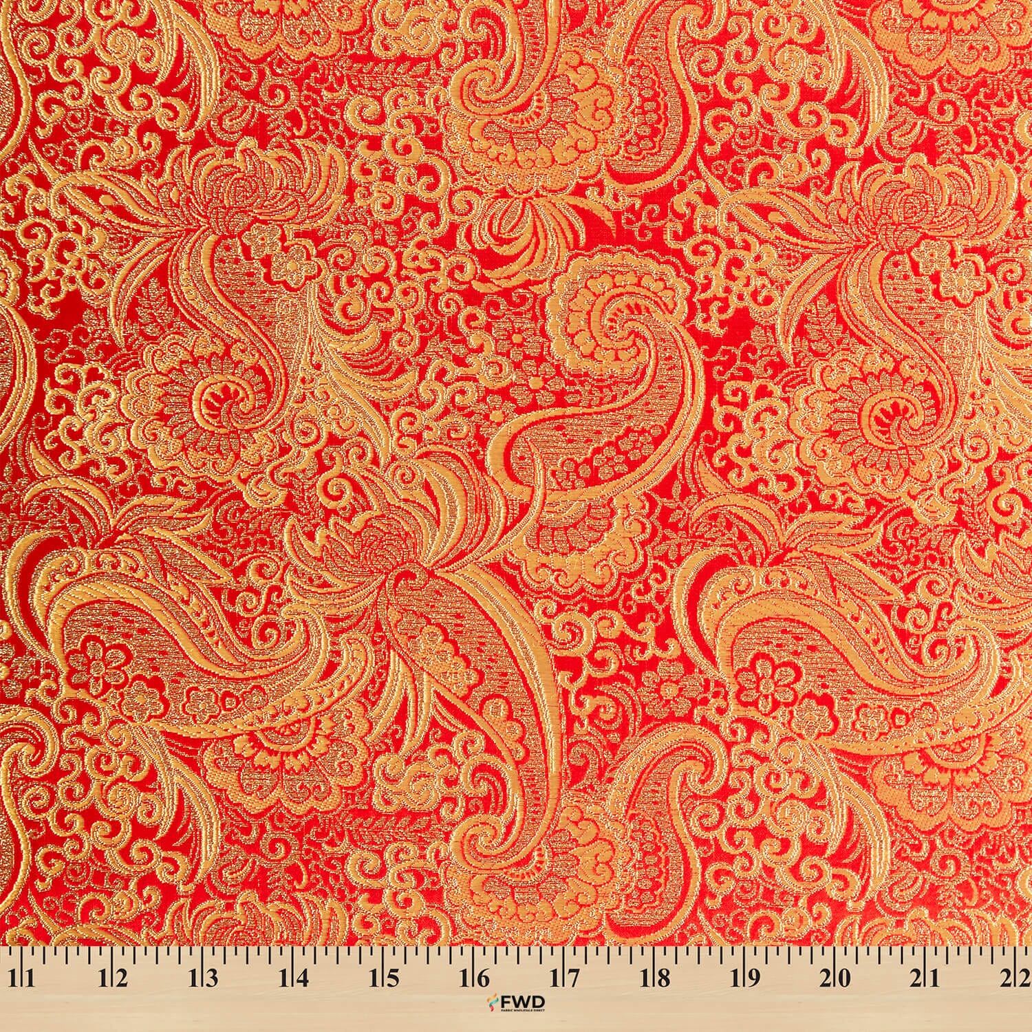 Gold Paisley Metallic Brocade - Image 9