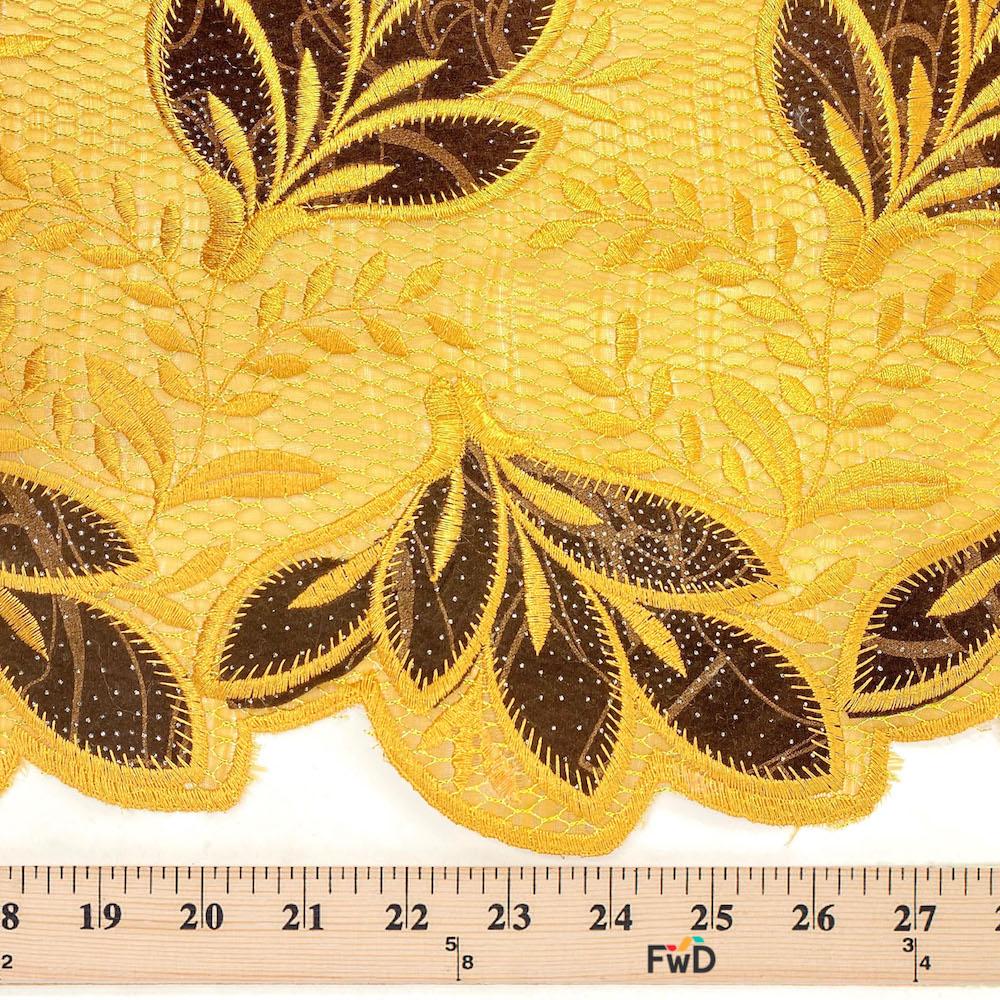 Sparkled Mint Leaves Metallic Embroidery Lace - Image 5