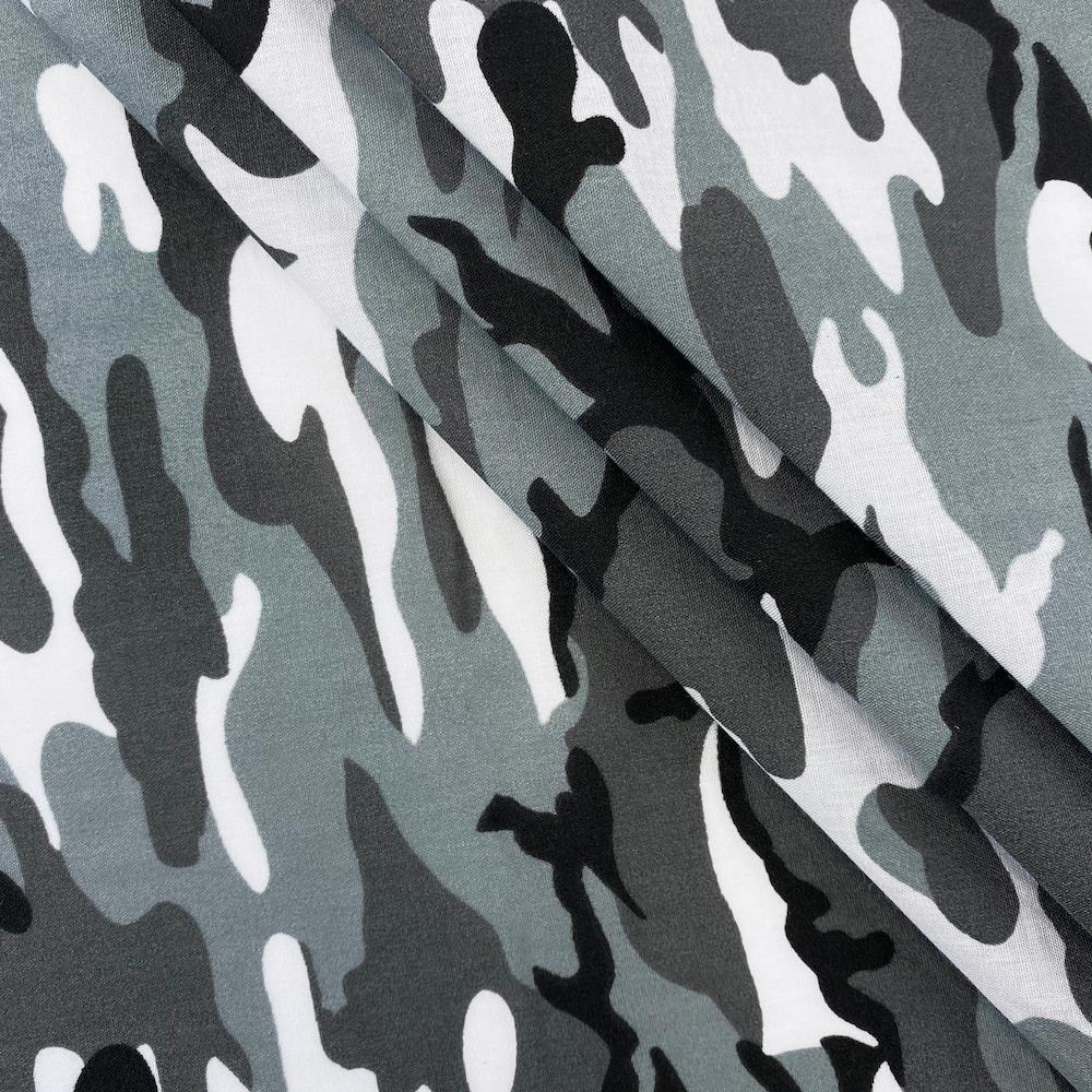 Grey Marine Camo Print Broadcloth - Image 2