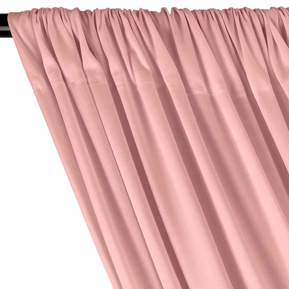 Interlock Knit Rod Pocket Curtains - Blush - Image 2